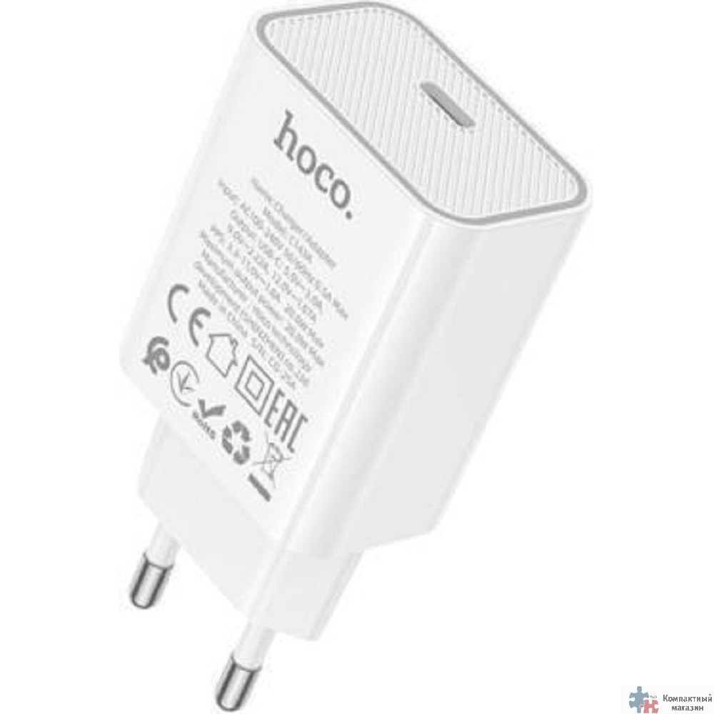 HOCO Зарядное устройство Hoco 20Вт, QC3.0/PD, Type-C, C143A, белый, блистер