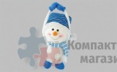 Мягкая игрушка "Снеговик подвесной в руковичках"