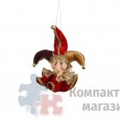 Подвеска на елку джокер красный 21*18*9 см
