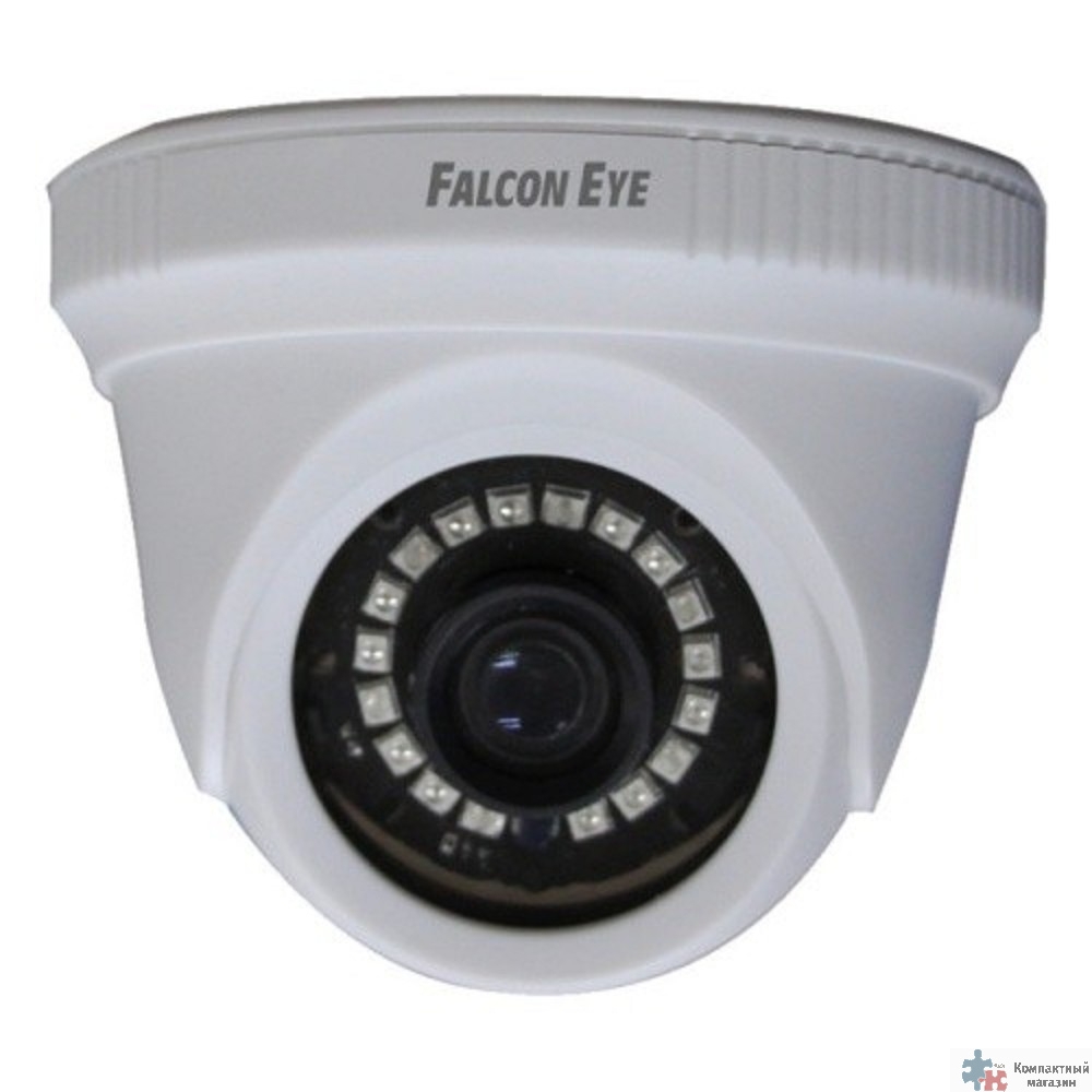Falcon Eye FE-MHD-DP2e-20 Купольная, универсальная 1080P видеокамера 4 в 1 (AHD, TVI, CVI, CVBS) с функцией «День/Ночь»; 1/2.9" F23 CMOS сенсор, разрешение 1920 х 1080, 2D/3D DNR, UTC, DWDR