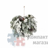 Шар глазго с ягодами диам. 25 см белый