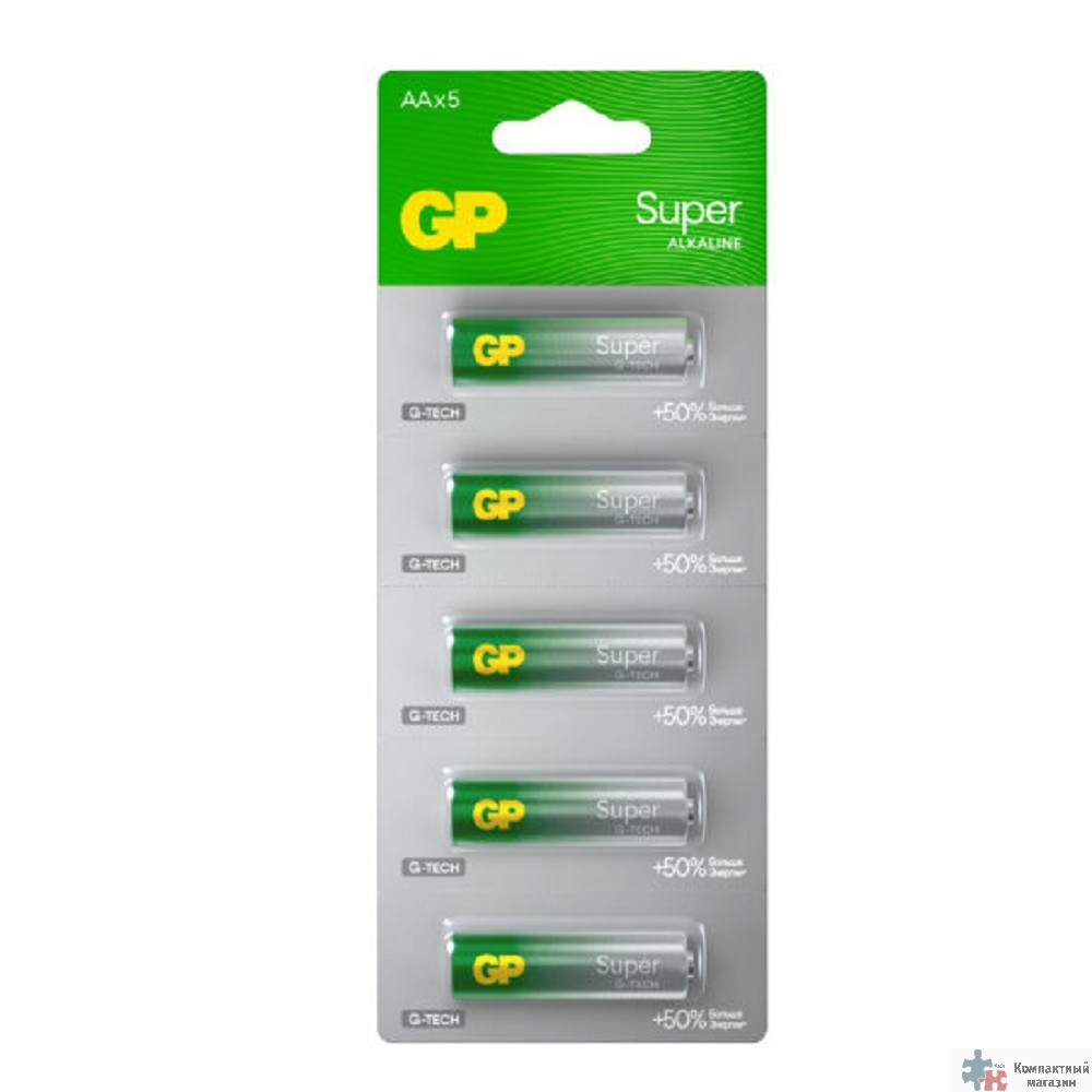 GP 15AA21-2CRSBC6 36/720 Super Alkaline G-Tech (6 шт. в уп-ке)