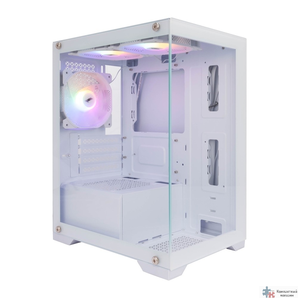 повреждение упаковки 1STPLAYER MIKU Mi2 White / mATX / 3x120mm LED fans / Mi2-WH-3F1-W