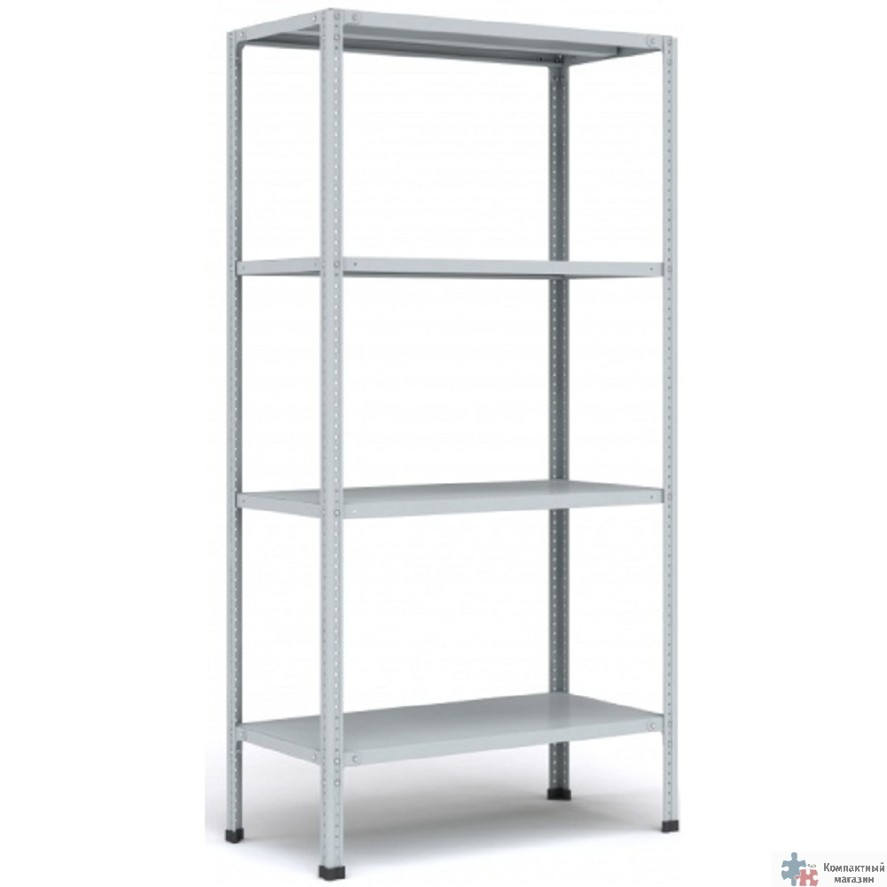 Стеллаж MS 200KD/100x60/4 (Размеры внешние (ВхШхГ) 2000х1000х600 мм, 4 полки, с разборной стойкой) [S24099246402]