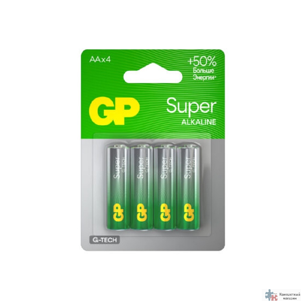 GP 15AA21-2CRSBC4 40/320 Super Alkaline G-Tech (4 шт. в уп-ке)
