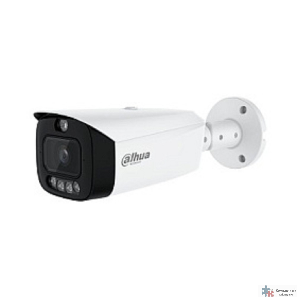 DAHUA DH-IPC-HFW3449T1P-AS-PV-0360B-PRO Уличная цилиндрическая IP-видеокамера WizColor TiOC K 4Мп, 1/1.8” CMOS, объектив 3.6мм, видеоаналитика, 2 микрофона, ИК 50м, LED 50м, IP67, металл/пластик