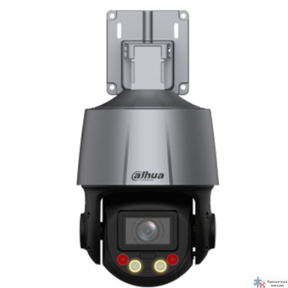 DAHUA DH-SD3C405DB-GNY-A-PV Мини-PTZ IP-видеокамера Smart Dual Light с активным сдерживанием и ИИ 4Мп, 1/2.8” CMOS, 5x моторизованный объектив 2.7~13,5мм (5x), видеоаналитика, ИК до 50, LED до 30м