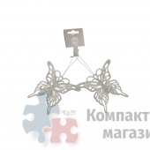 Набор подвесок на елку бабочки 10*9*1,5 см белый