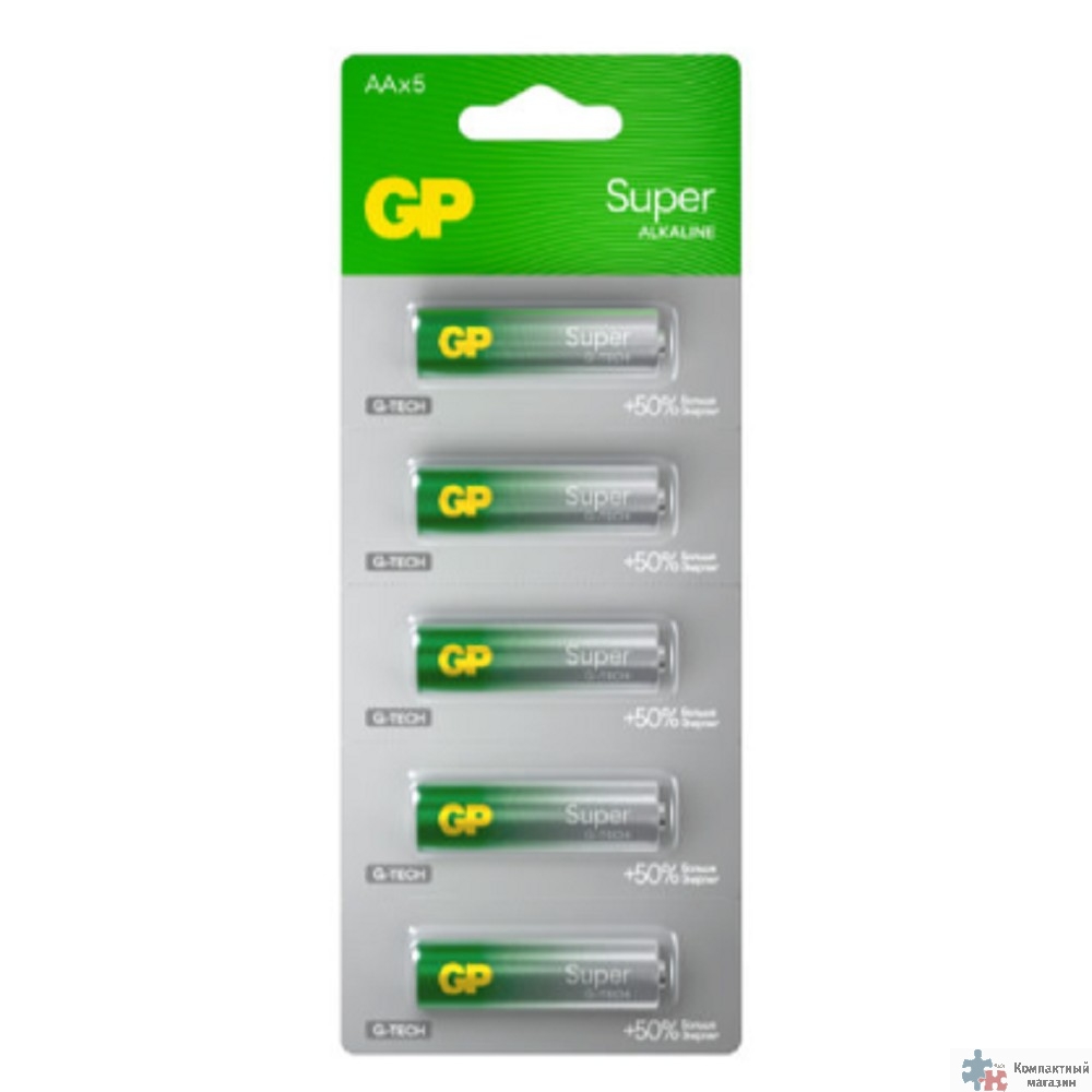 GP 15AA21-2CRSC5 60/600 Super Alkaline G-Tech (5 шт. в уп-ке)