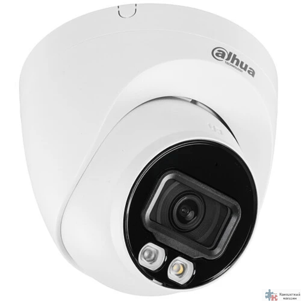 DAHUA DH-IPC-HDW2849TP-S-IL-0280B Уличная турельная IP-видеокамера SmartDualLight 8Мп, 1/2.7” CMOS, объектив 2.8мм, видеоаналитика, микрофон, ИК 30м, LED 30м, IP67, металл/пластик