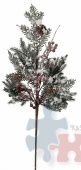 Веточка айсберг c красными ягодами 53*14 см