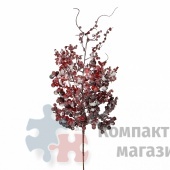Веточка c ягодами 73 см красная в снегу