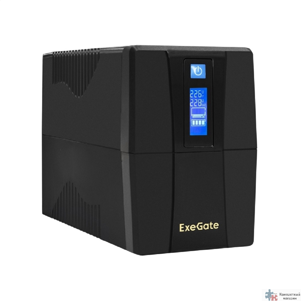 Повреждение упаковки Exegate EX292789RUS ИБП ExeGate Power Smart ULB-1000.LCD.AVR.4C13 <1000VA/550W, LCD, AVR, 4*C13, Black>