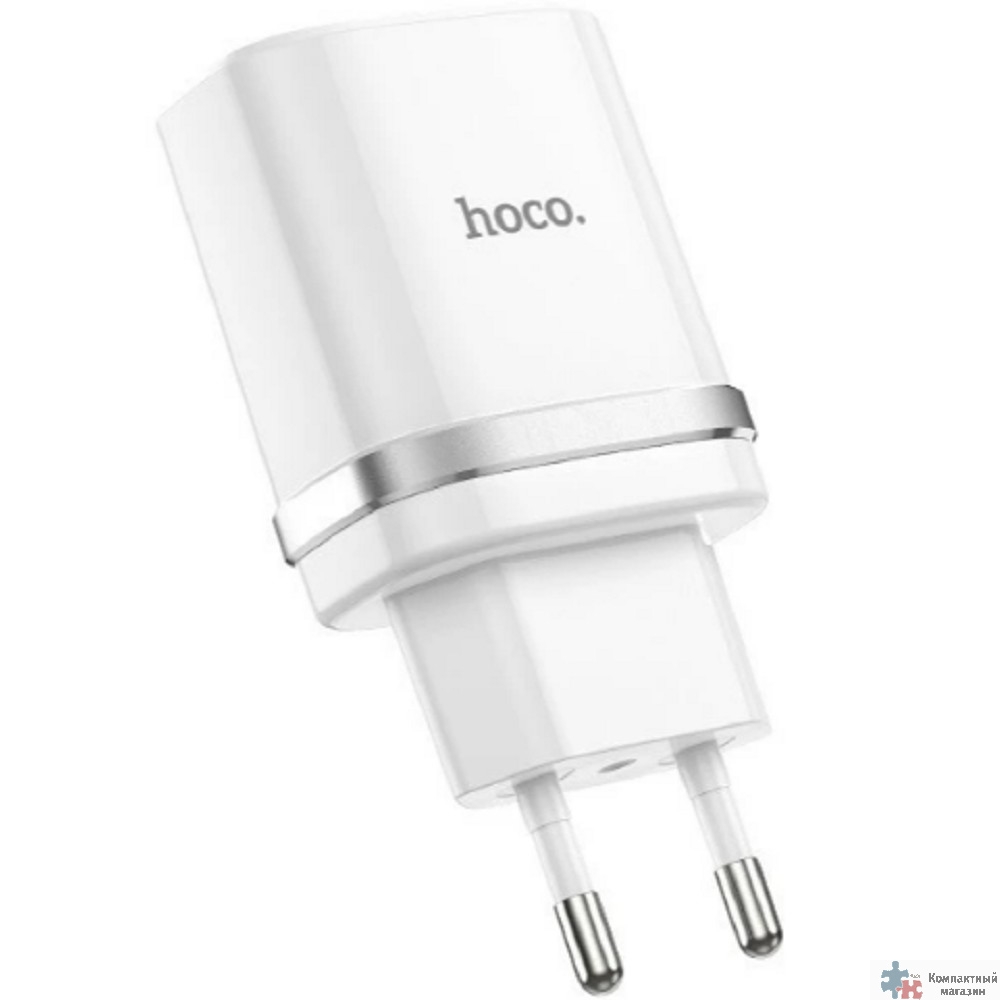HOCO HC-16262 C12Q/ Сетевое ЗУ/ QC 3.0/ 1 USB/ Выход: 5V_9V_12V, 18W/ White