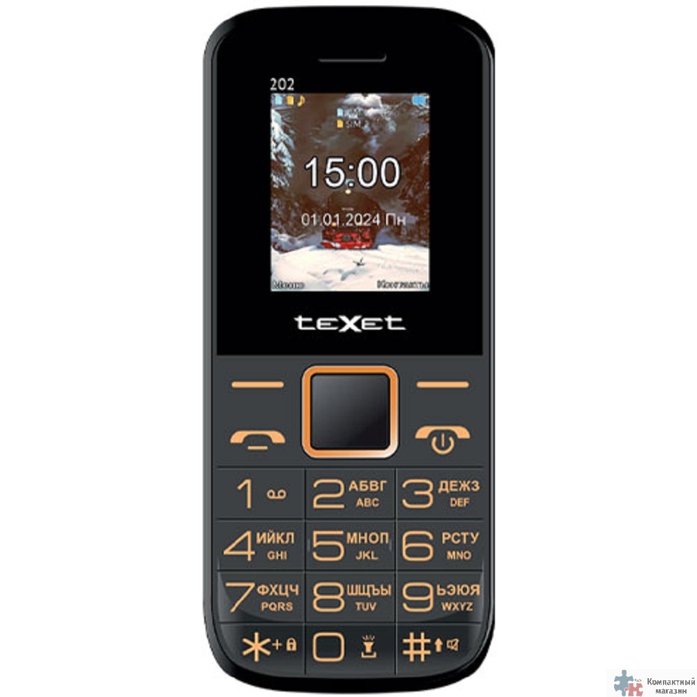 TEXET TM-202 цвет черный