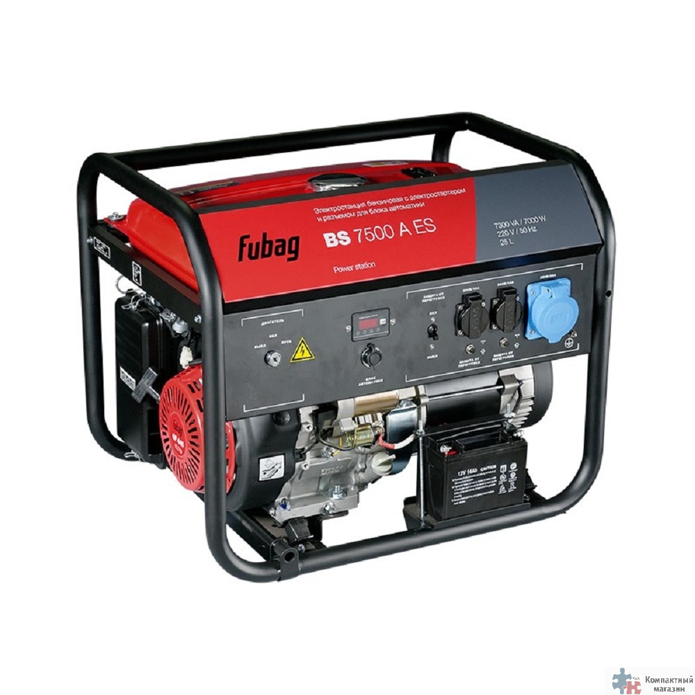 FUBAG BS 7500 A ES  [641031] {  7.3/7.0 кВА, 30.4 А, 25 Объем бака, л, 230 В, 89 Вес, кг }