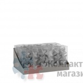 Набор пластиковых украшений Звезда 6шт 8*0,5см серебро