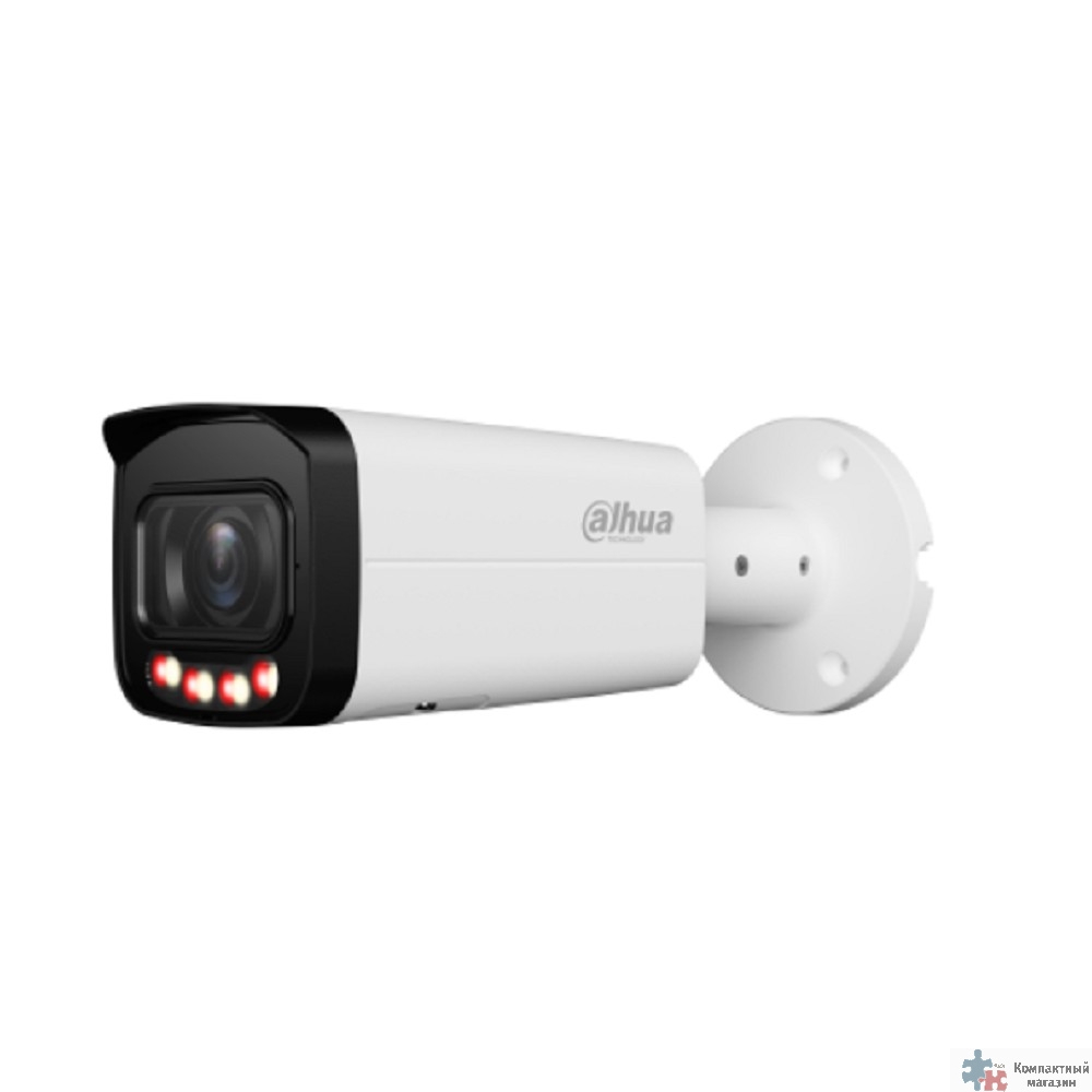 DAHUA DH-IPC-HFW3449TP-ZS-IL Уличная цилиндрическая IP-видеокамера 4Мп; 1/2.9” CMOS; моторизованный объектив 2.7~13.5мм;  охрана периметра, детектор лиц ИК 60м, LED 60м IP67; металл