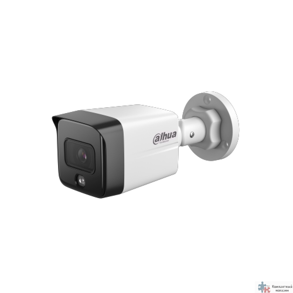 DAHUA DH-IPC-HFW1230TC1P-A-0280B-S6 Уличная цилиндрическая IP-видеокамера 2Мп, 1/2.8” CMOS, объектив 2.8мм, обнаружение людей, ИК 30м, IP67, металл/пластик