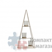 Подсвечник елка 22*9 см золото