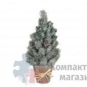 Елочка в горшочке с шишками 40 см заснеженная