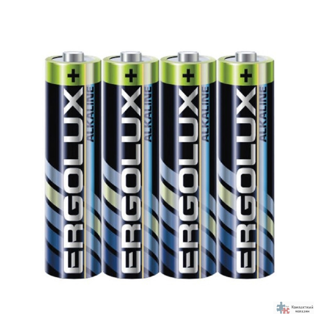 Ergolux Alkaline SR4 LR03 (LR03 SR4, батарейка,1.5В)(4 шт. в уп-ке)