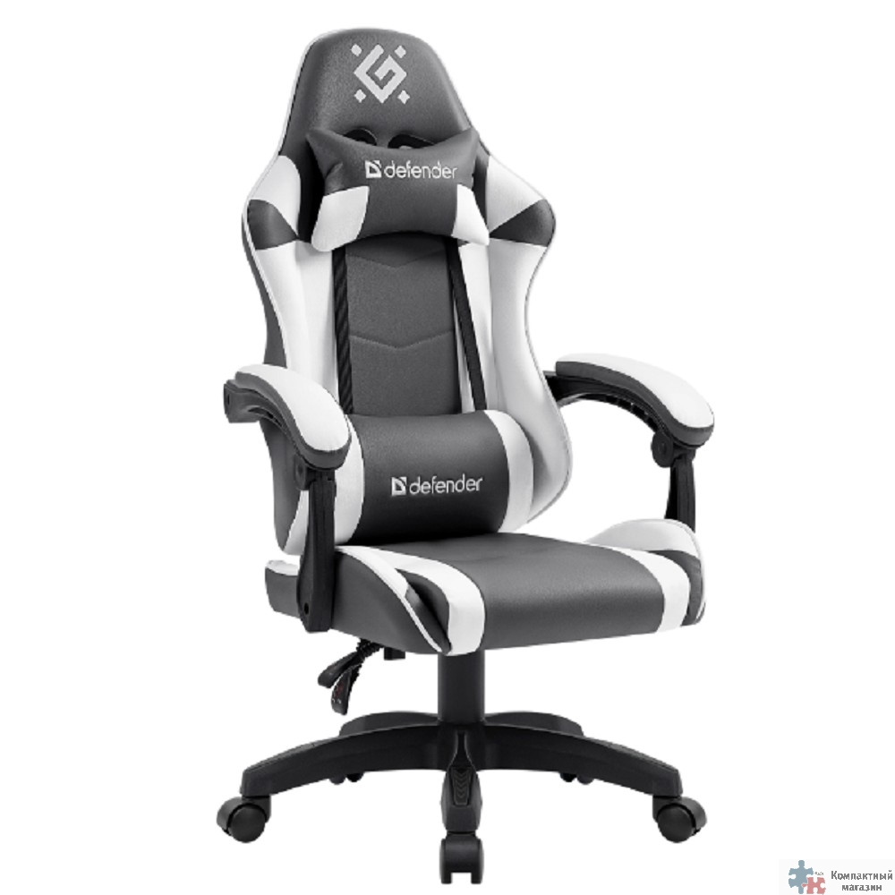 Игровое кресло Fortune Серый/белый,класс 4,PU DEFENDER