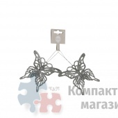 Набор подвесок на елку бабочки 10*9*1,5 см серебро