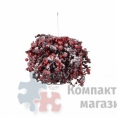 Шар с ягодами диам. 25 см красный в снегу