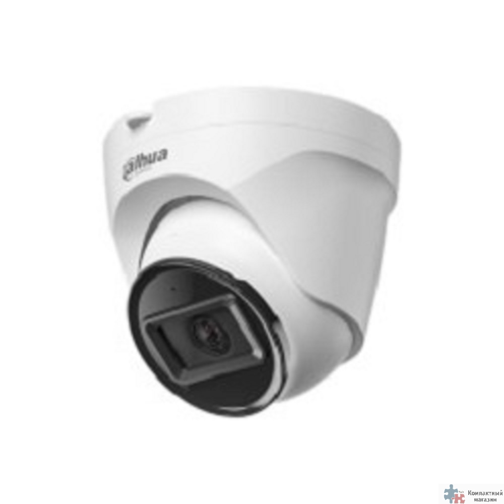 DAHUA DH-IPC-T1E20P-A-0280B Уличная турельная IP-видеокамера 2Мп, 1/3.2” CMOS, объектив 2.8мм, LED 30м, IP67, пластик