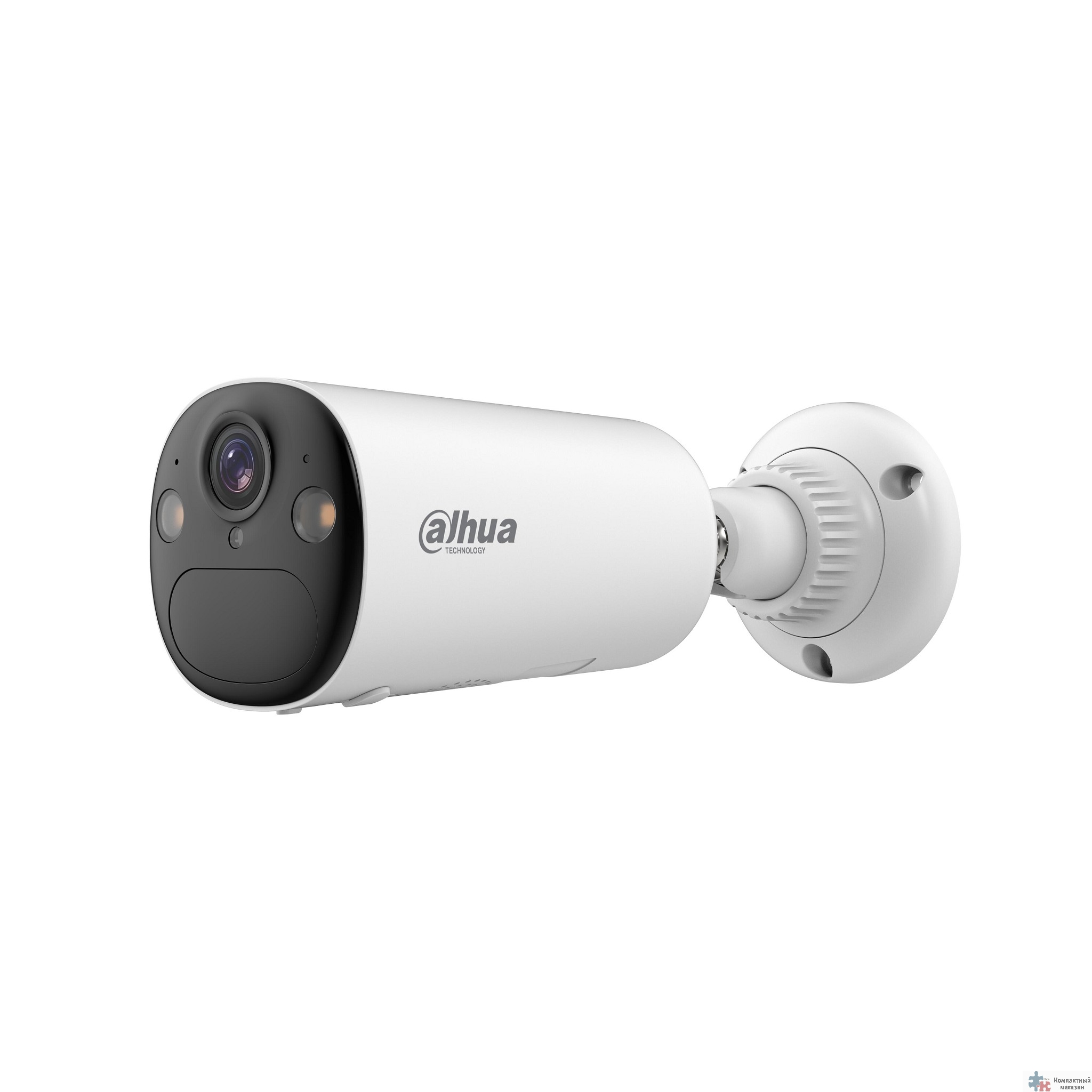 DAHUA DH-IPC-BF4CP-0210B-Pearl Уличная цилиндрическая IP-видеокамера с Wi-Fi 4Мп; 1/3” CMOS;  2.1мм; видеоаналитика ИК 15м, LED 20м; IP66; -20 °C до +60 °C; Литиевая батарея 20.44 Вт·ч