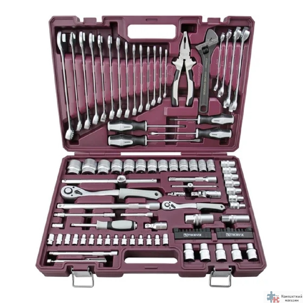 Thorvik TS101 Набор инструмента универсальный 1/4", 1/2"DR, 101 предмет