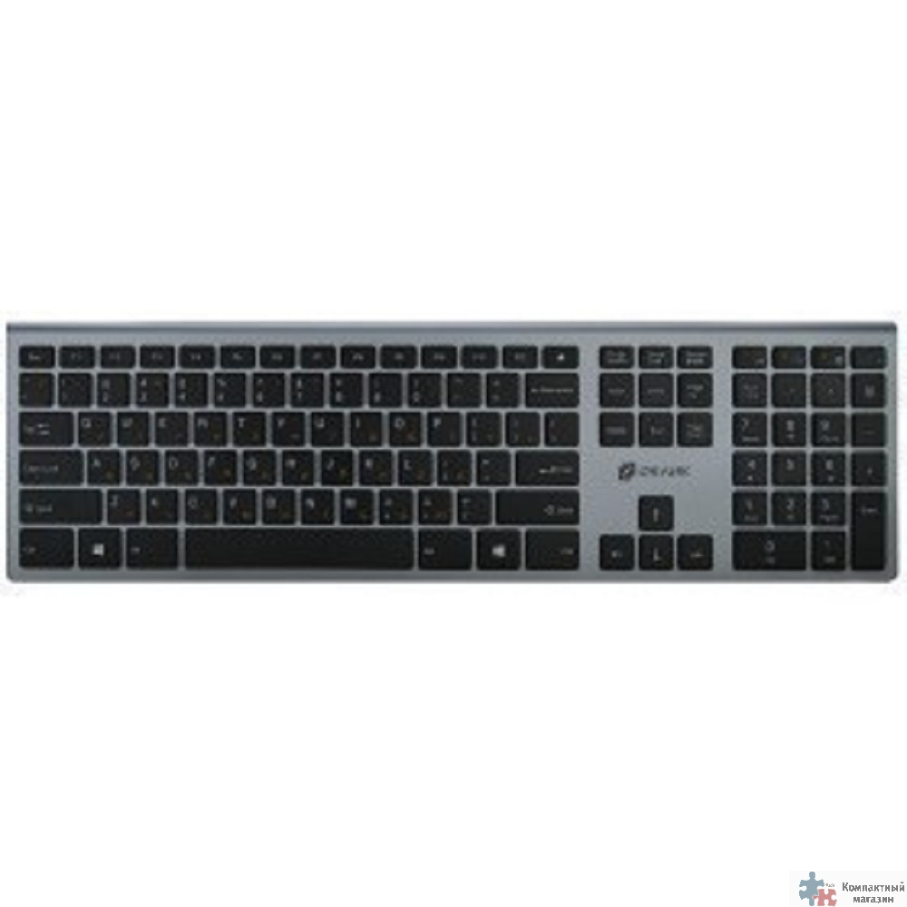 Повреждение упаковки Клавиатура Oklick 890S серый USB беспроводная slim {1196549}
