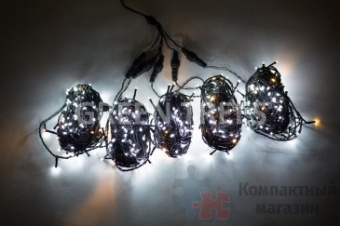 Гирлянда Клип лайт (спайдер), цвет: холодный белый