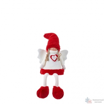Фигура Ангел 15х10х39 см красный