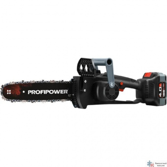 Аккумуляторная бесщеточная цепная пила PROFIPOWER MKDUC-18V (20В,Li-ion-1шт, 4.0Ач, шина 12", 0-4000об/мин, цепь 3/8, 45 звеньев, З/У, в коробке) [E0114M1]